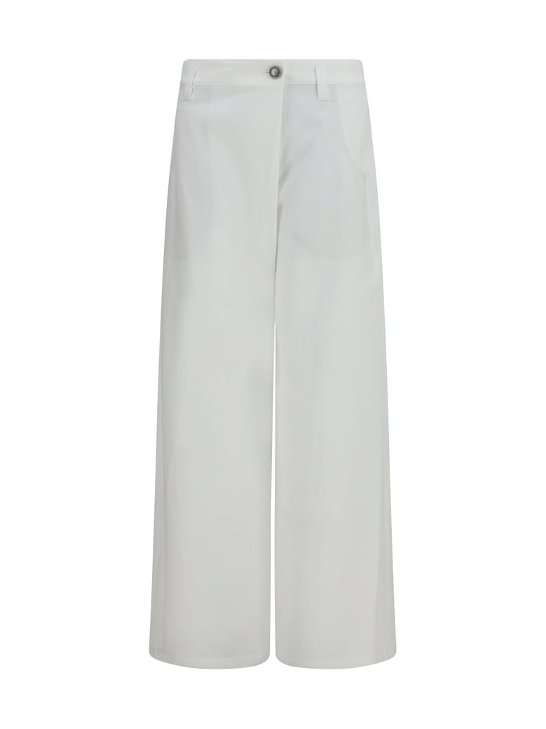trousers straight-leg cotton by Selfnex
