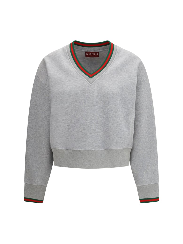 sweatshirt web cotton jersey grey melange by Selfnex