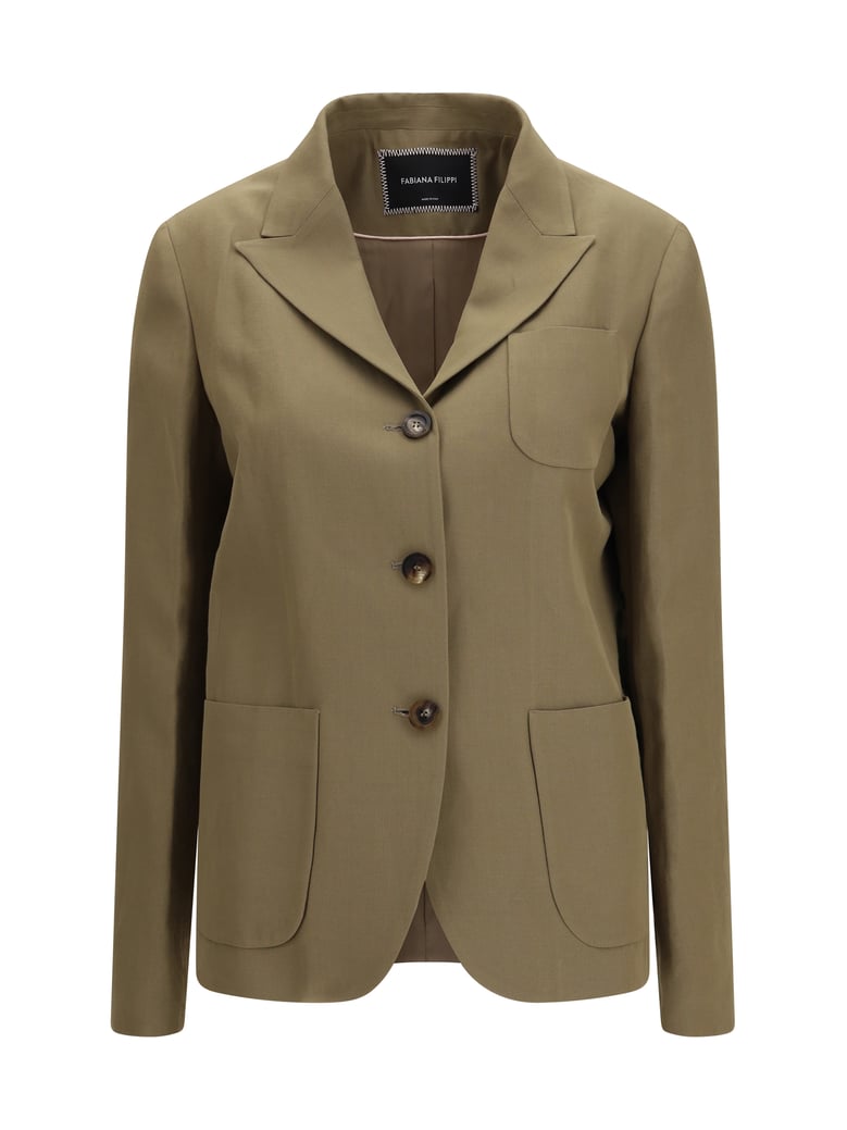 pocket blazer taupe by Selfnex