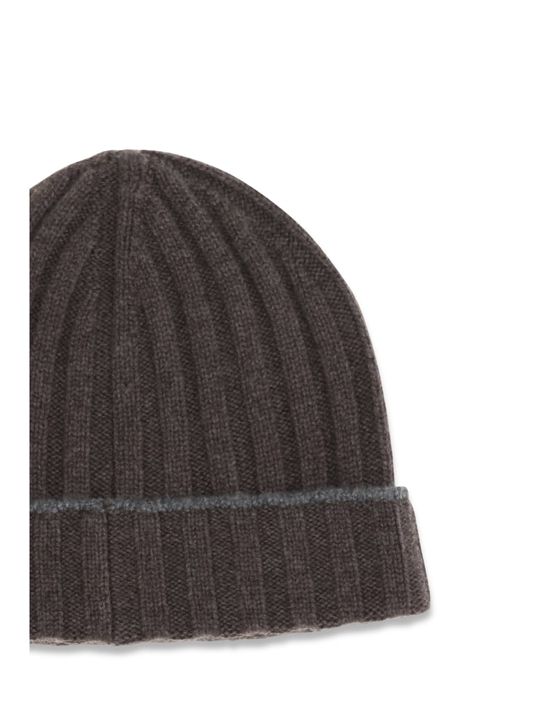 beanie hat brown cashmere by Selfnex