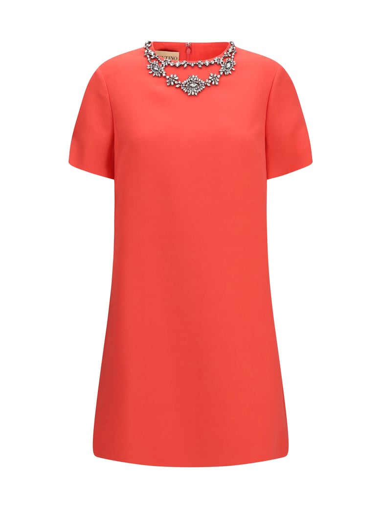 dress crew-neck coral pink/silver by Selfnex