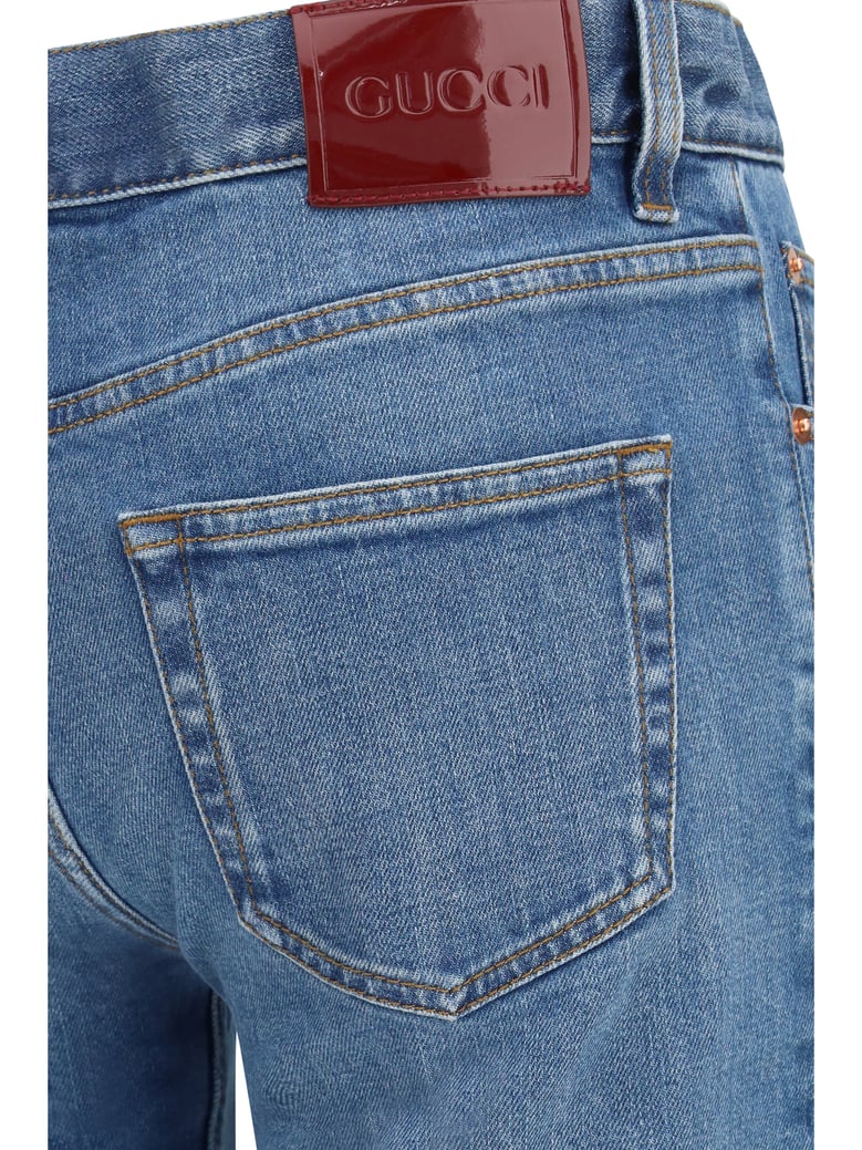 jeans flared stretch cotton blue by Selfnex