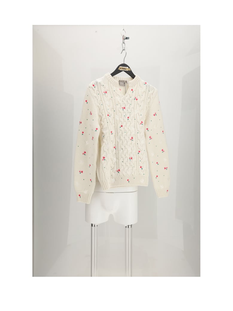 knit jumper fiori white/multicolour by Selfnex