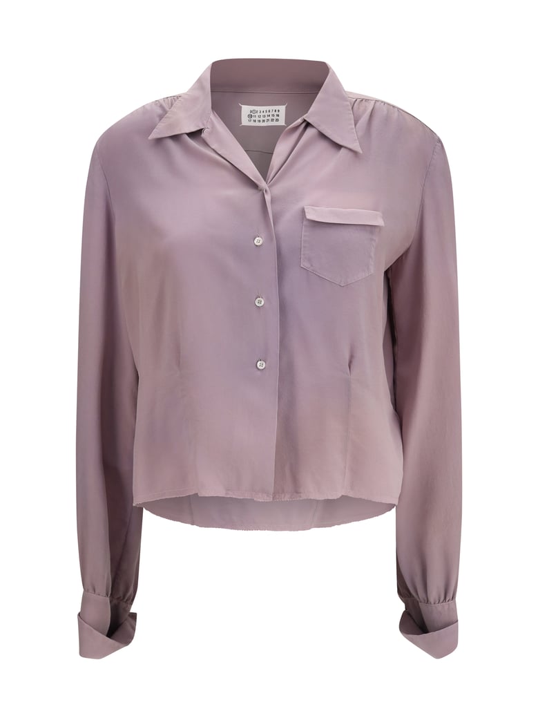 silk shirt dusty pink by Selfnex
