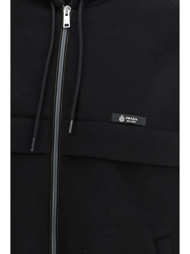 hooded blouson black by Selfnex