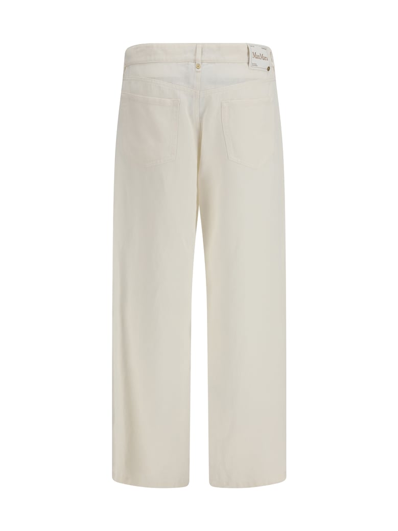 pants cotton-linen white by Selfnex