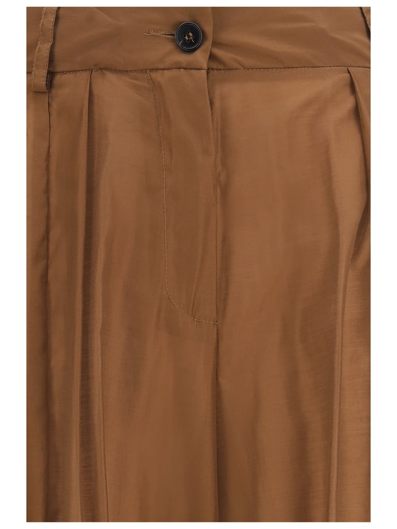 pants in chocolate muslin by Selfnex