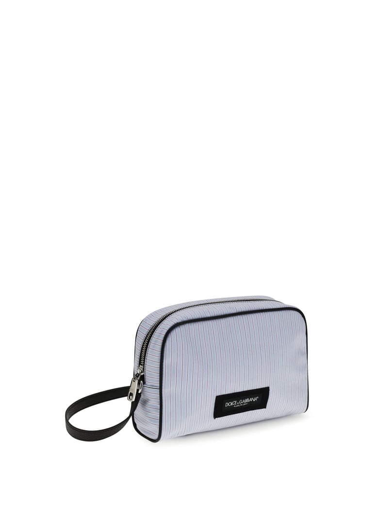 handbag striped poplin and leather by Selfnex