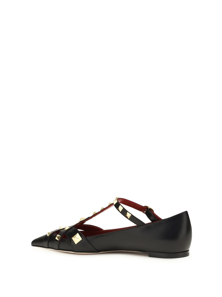 ballerina flats studdy kidskin black by Selfnex