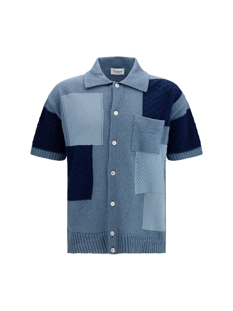 short-sleeve cardigan denim blue by Selfnex