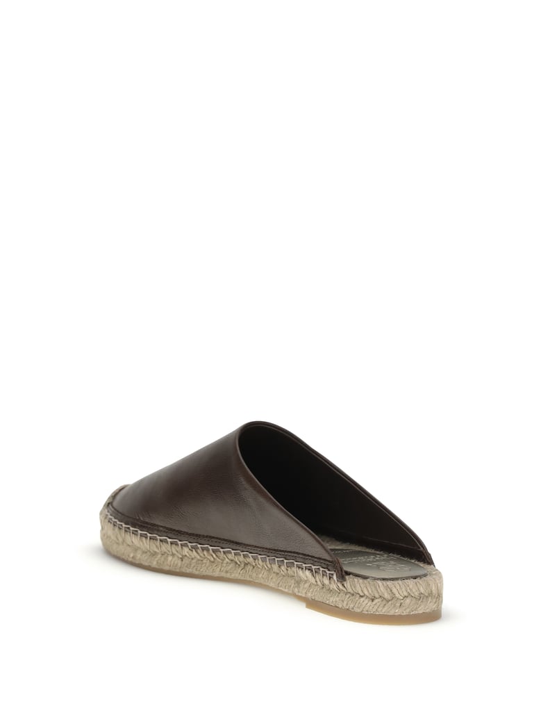 espadrille mules dark brown by Selfnex
