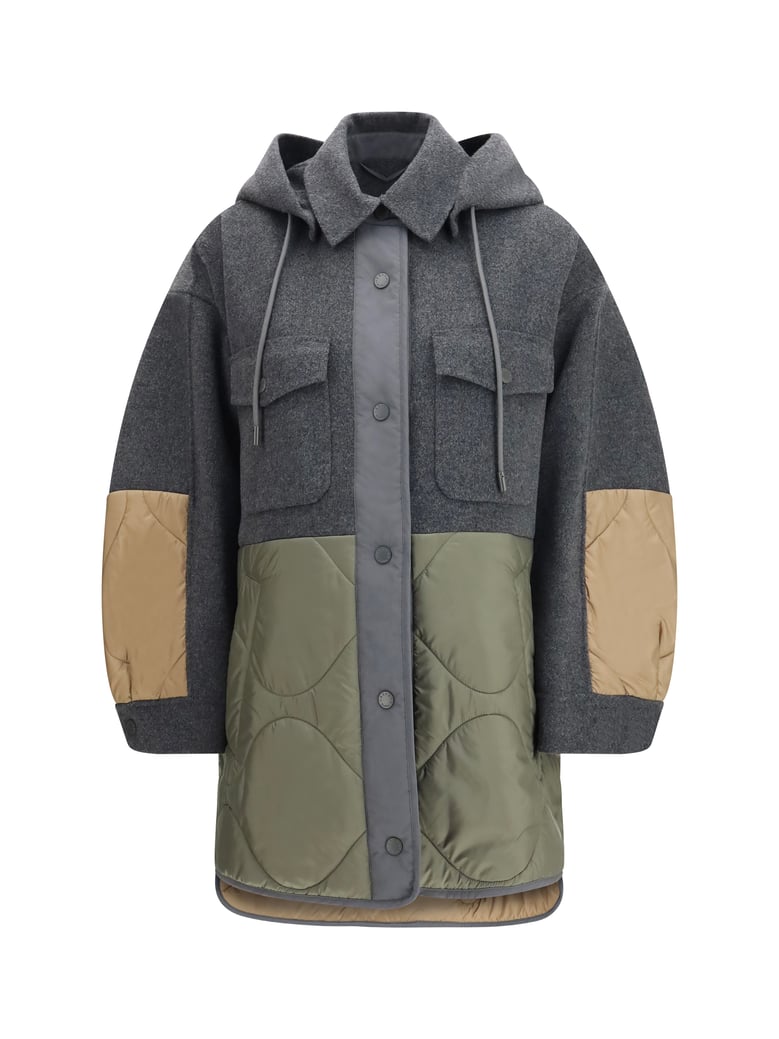 jacket in anthracite wool-blend by Selfnex
