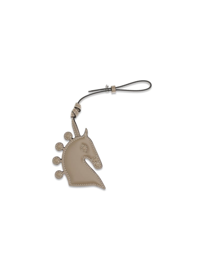 leather keyring taupe by Selfnex