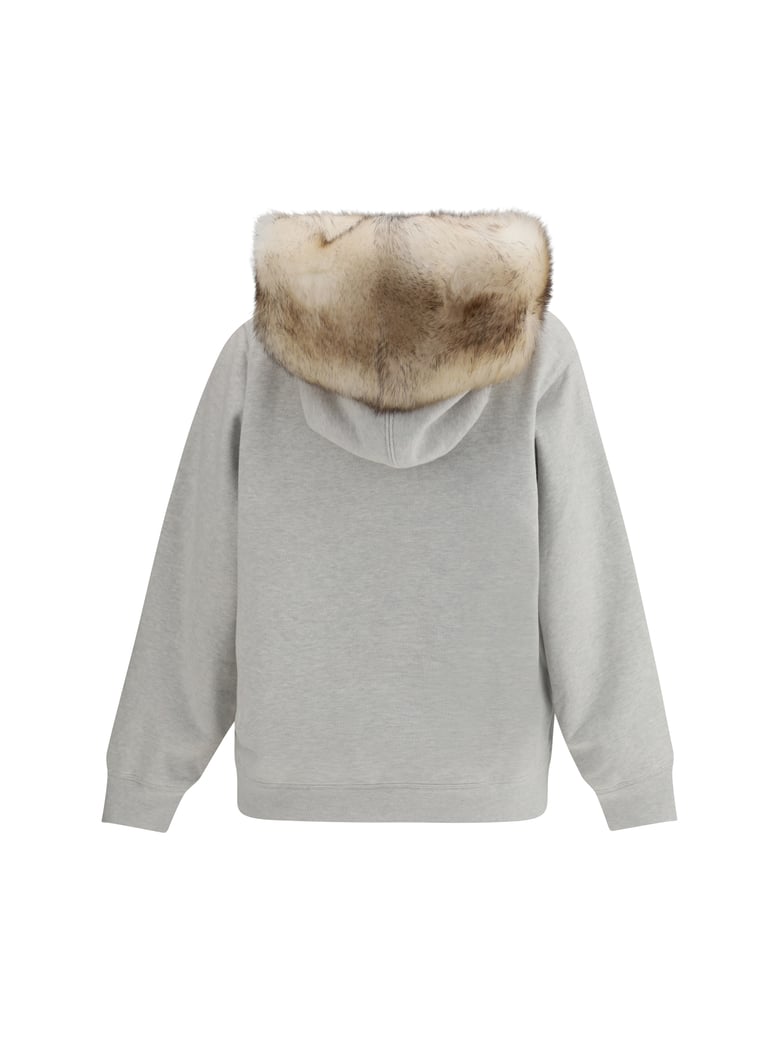hoodie shearling-lined grey melange by Selfnex