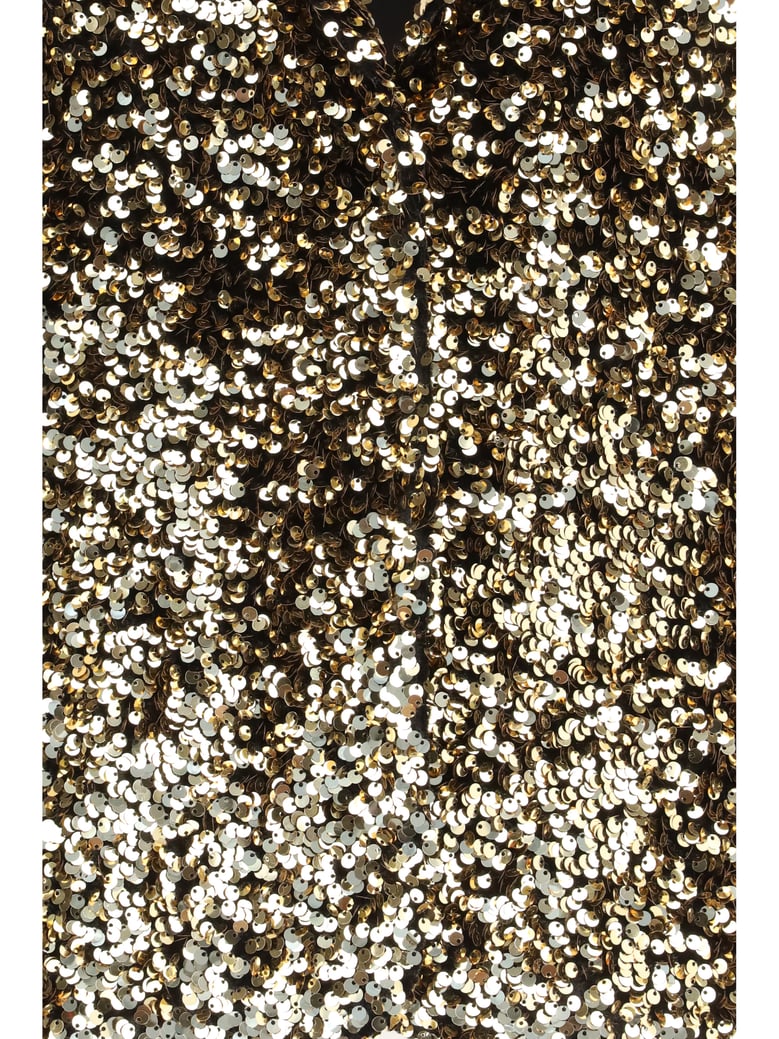 single-breasted jacket gold sequin by Selfnex