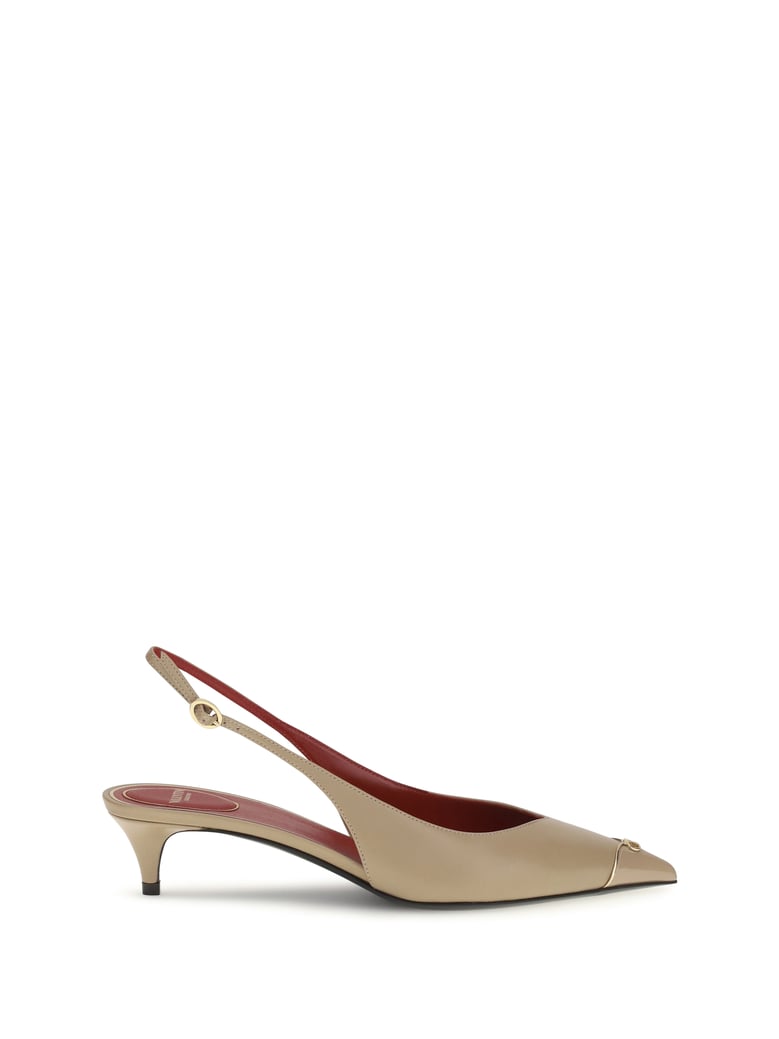pumps vlogo signature kitten-heel camel by Selfnex