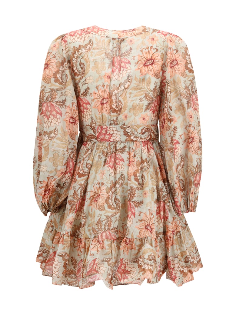 mini wrap dress daylight sage floral by Selfnex