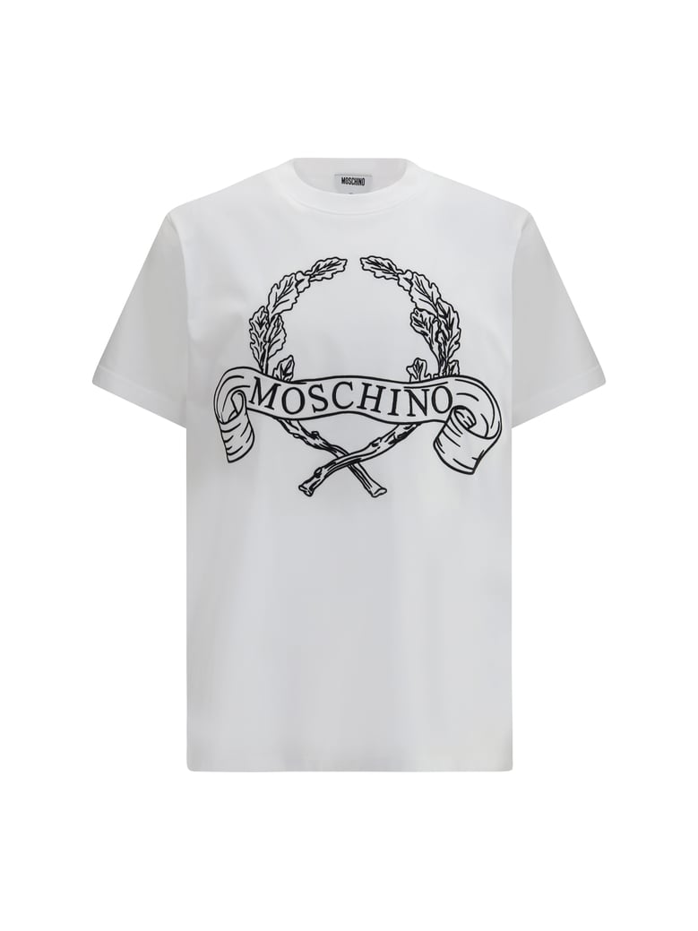 t-shirt maxi laurel crown embroidery white by Selfnex