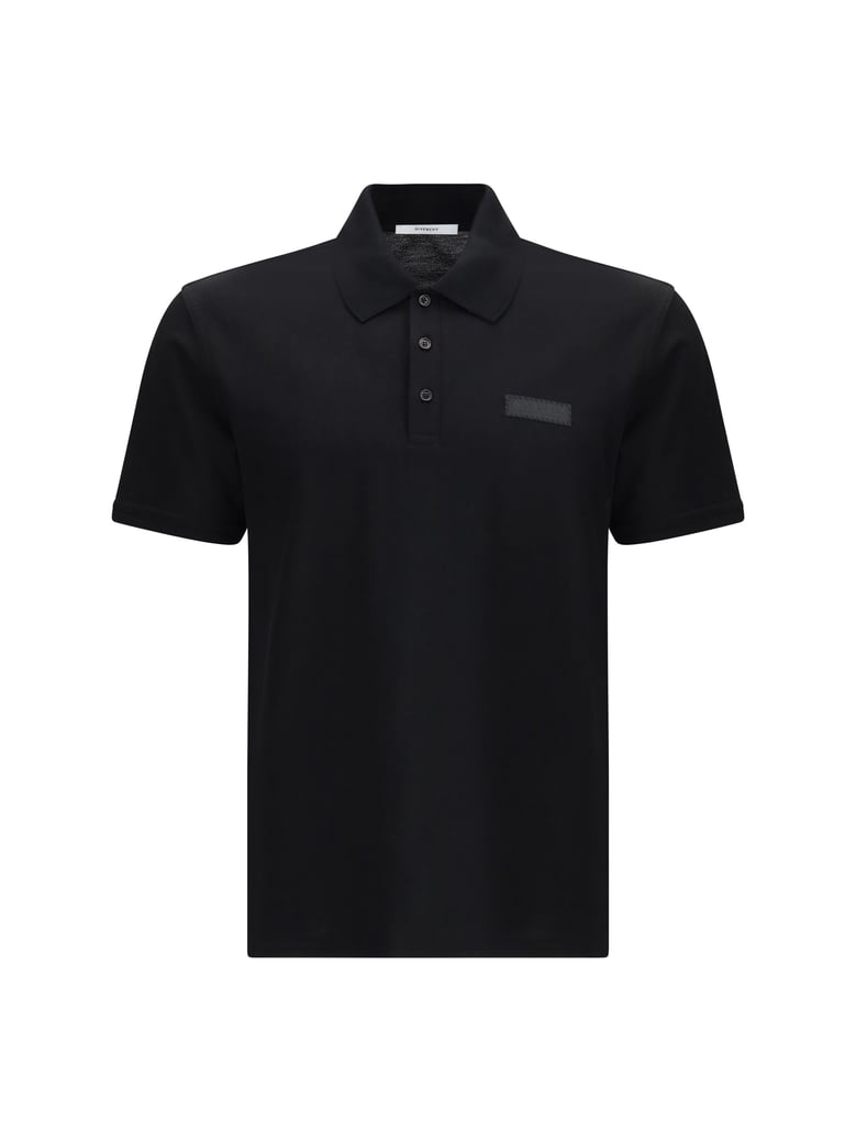 polo shirt black cotton by Selfnex