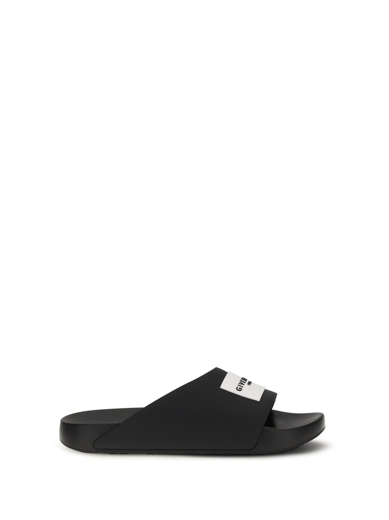 rubber slippers label slide black by Selfnex