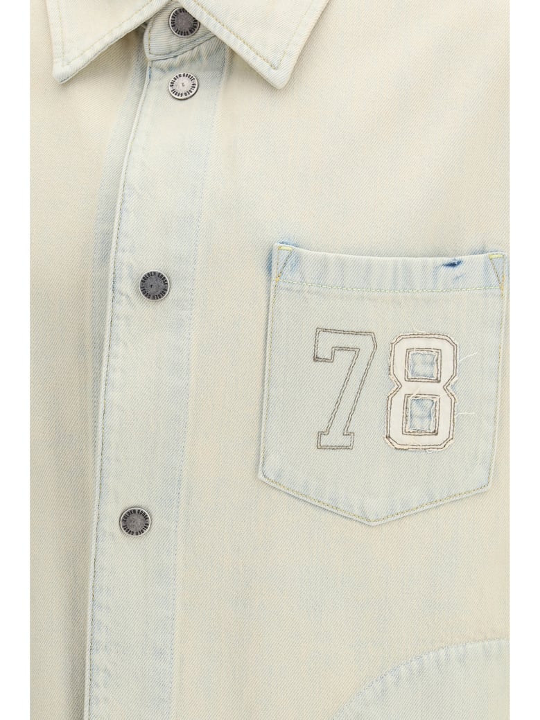 denim jacket work light sand by Selfnex