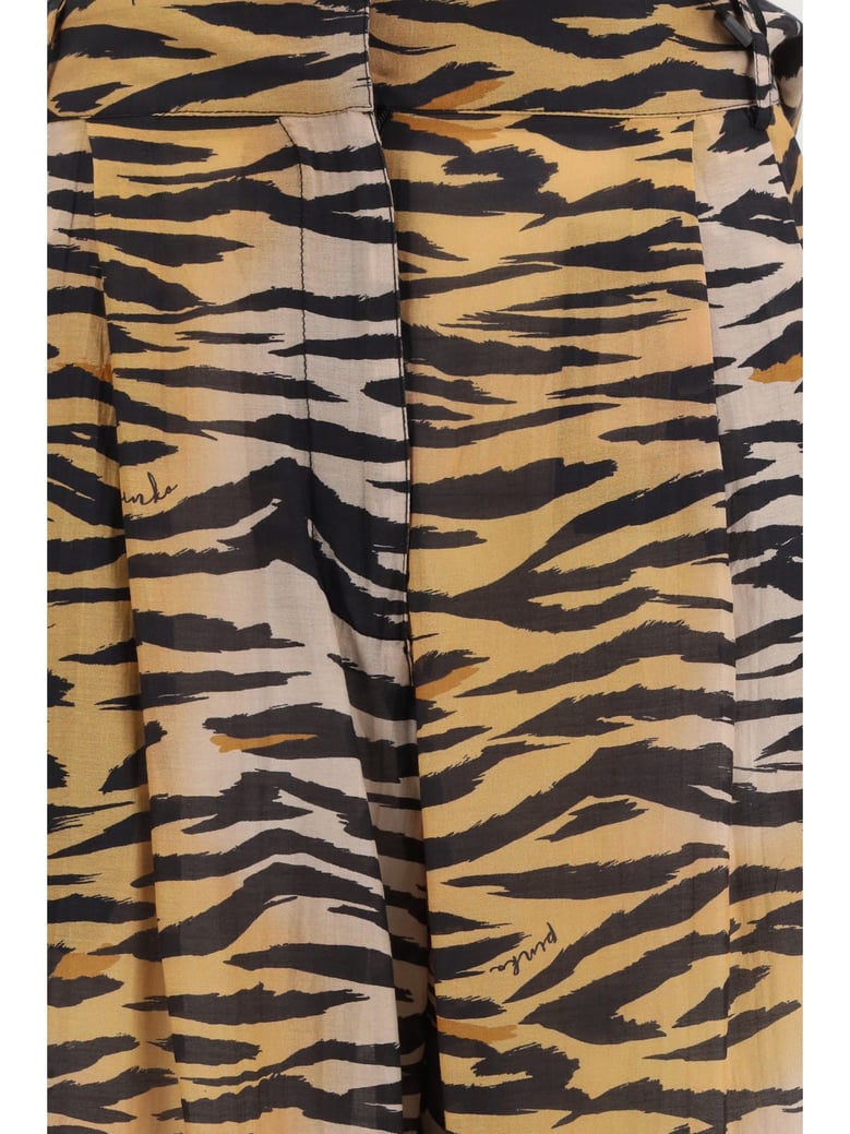 trousers barrel-fit animal-print by Selfnex
