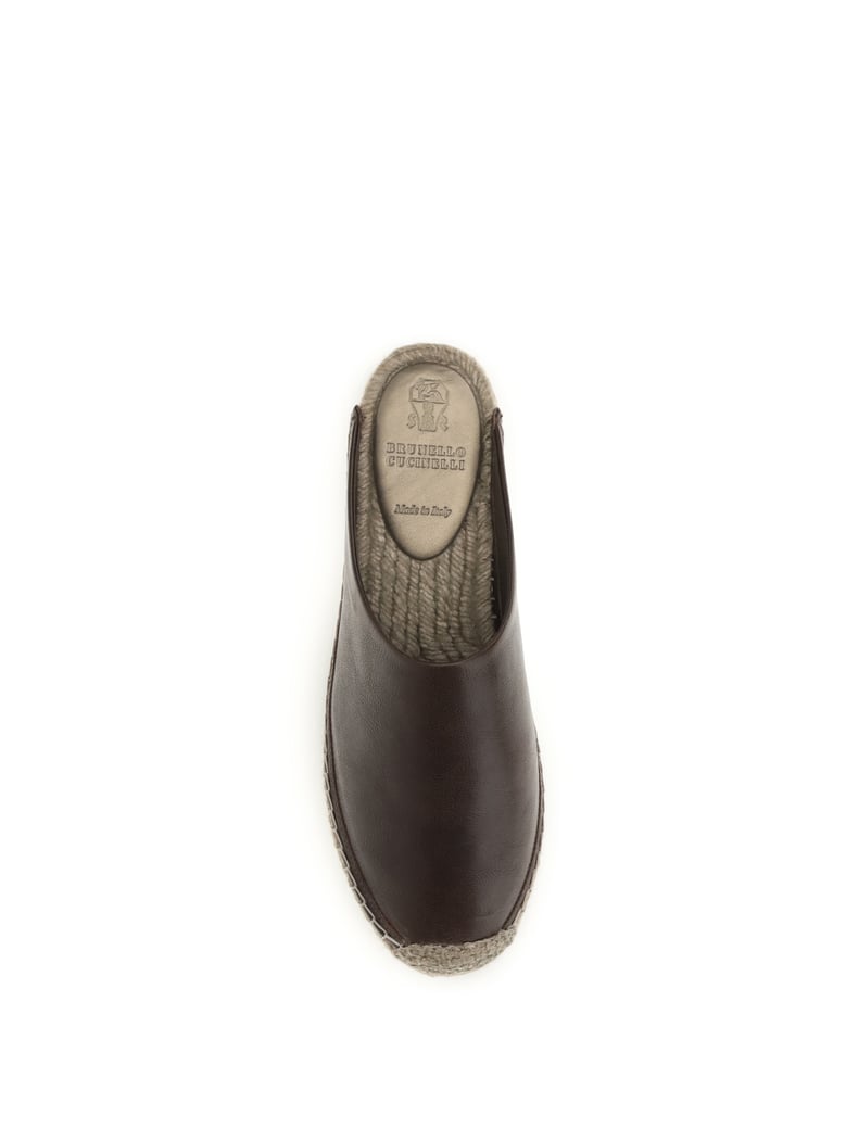 espadrille mules dark brown by Selfnex