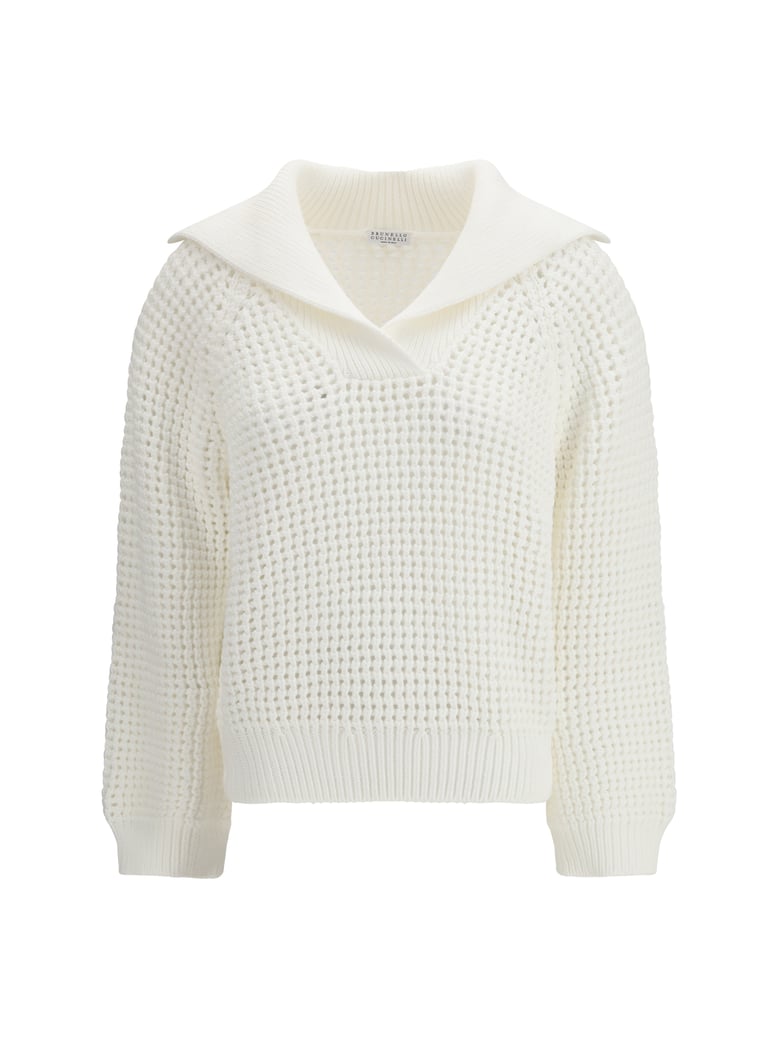 jumper shirt-collar panama by Selfnex