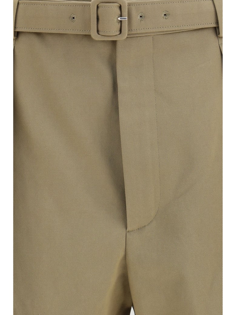 pleated belt shorts teak by Selfnex