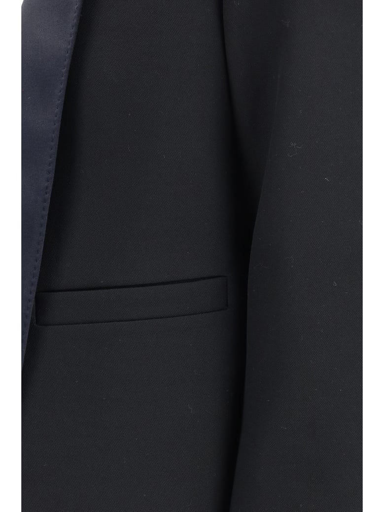 cropped single-breasted jacket black/deep blue navy by Selfnex