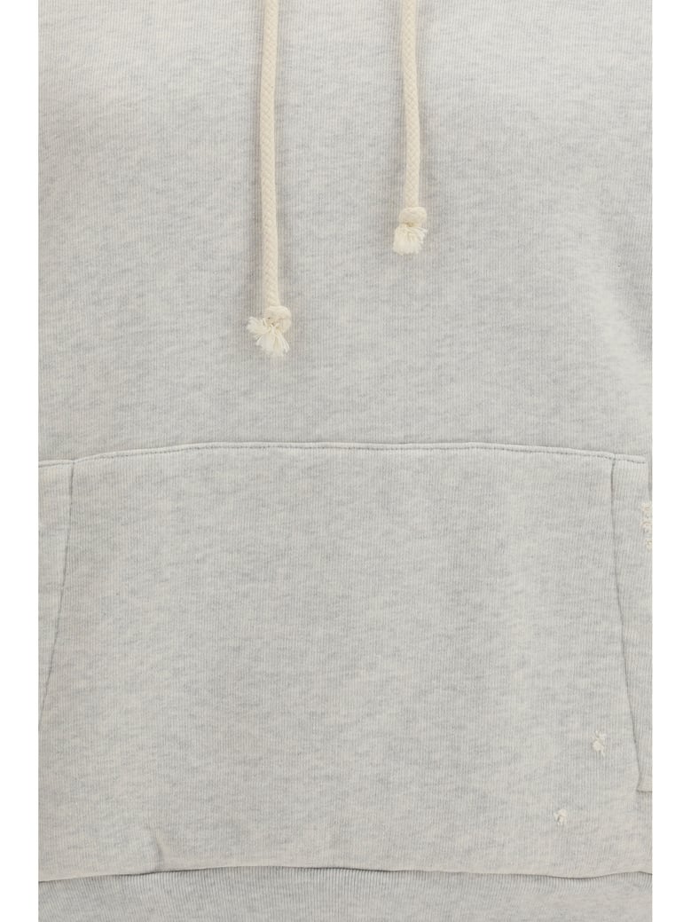hooded sweatshirt star vintage grey melange by Selfnex