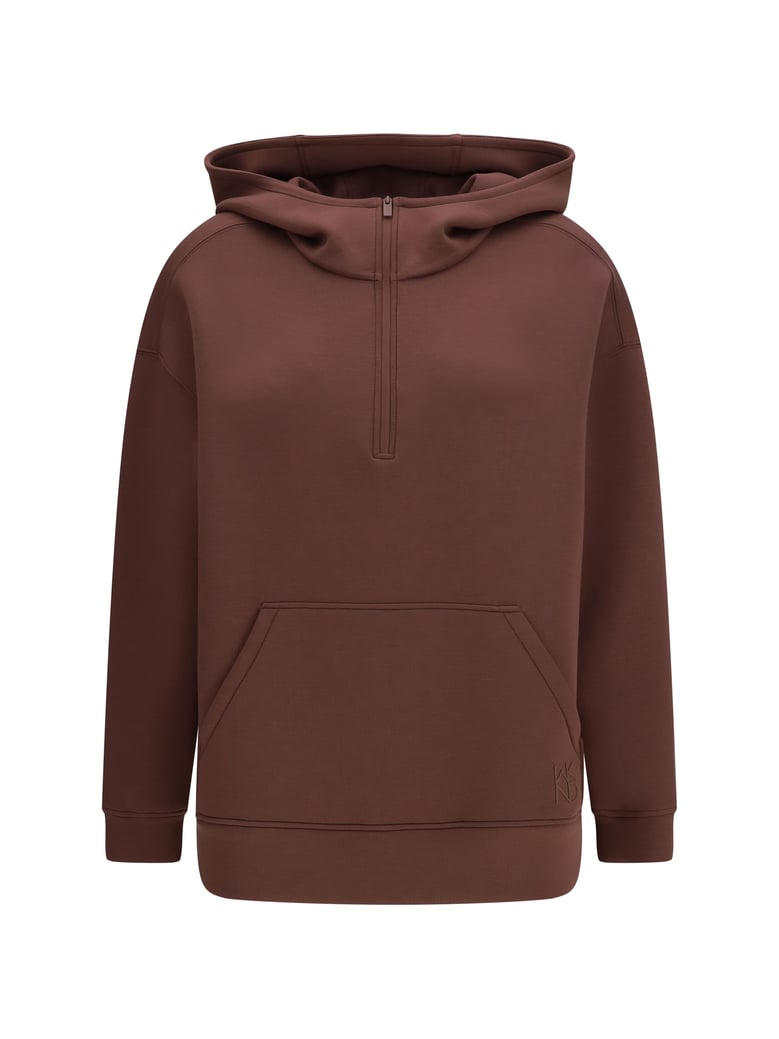 hooded sweatshirt radura brown by Selfnex
