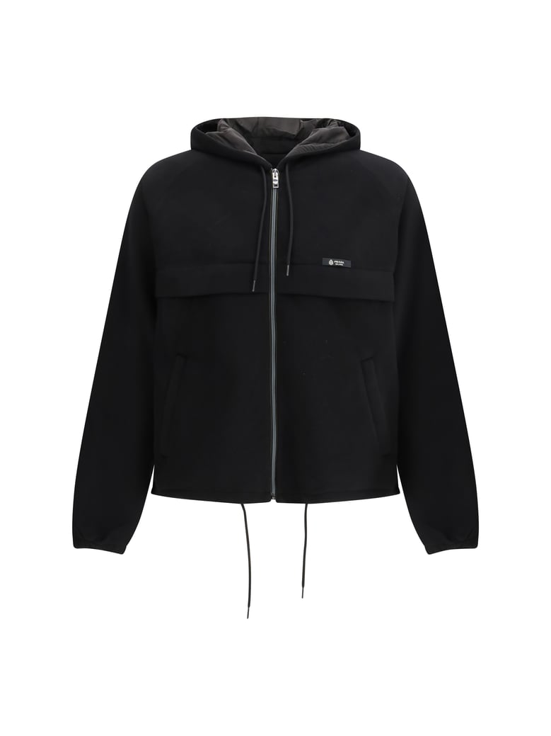 hooded blouson black by Selfnex