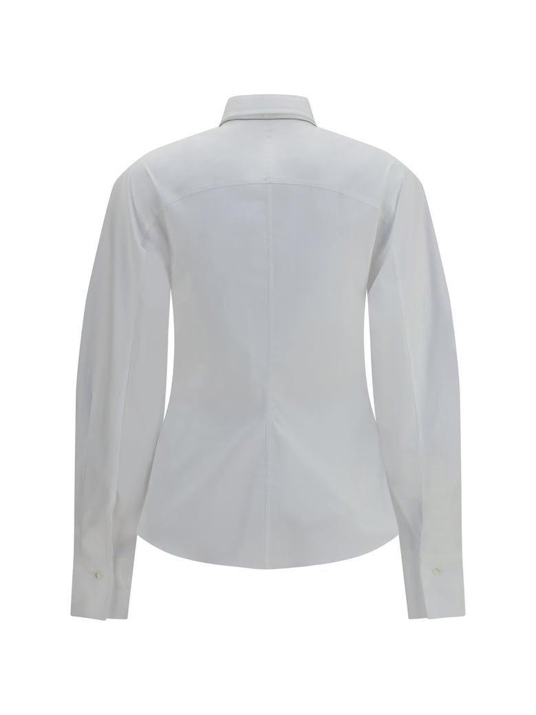 shirt with tie, cotton-blend white by Selfnex