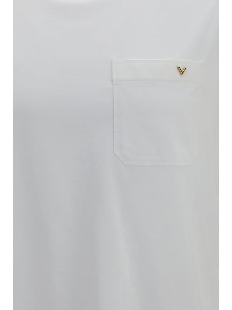 cotton t-shirt vlogo white by Selfnex