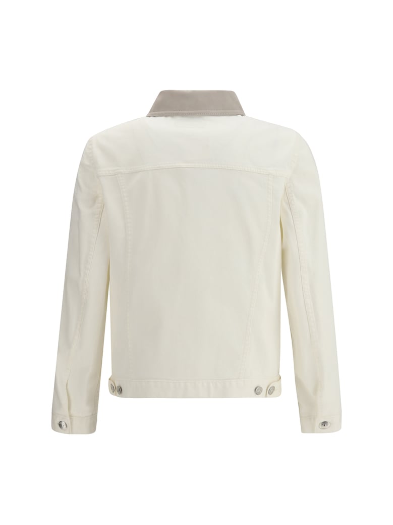 denim jacket white/beige by Selfnex