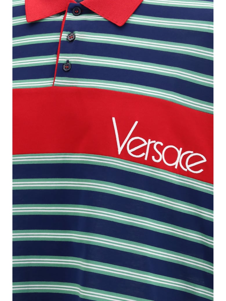 polo shirt ink/grass green/white by Selfnex
