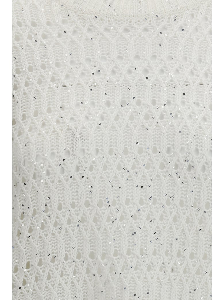 openwork sweater white by Selfnex