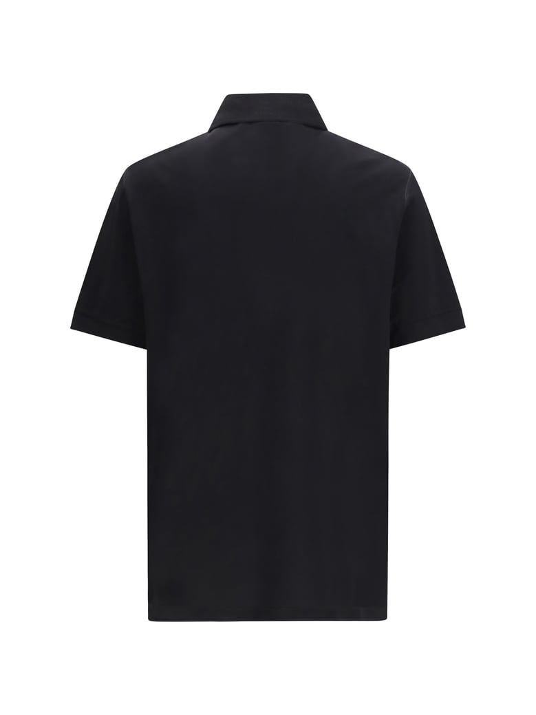 polo shirt cotton piqué black by Selfnex