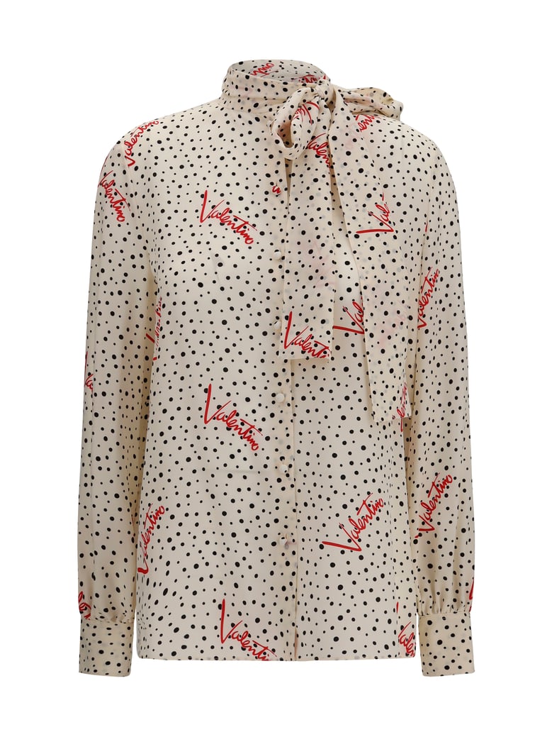 shirt bow-neck silk by Selfnex