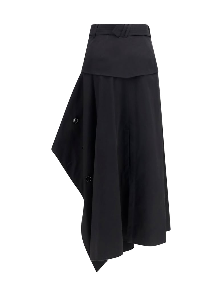 skirt heather asymmetric black by Selfnex