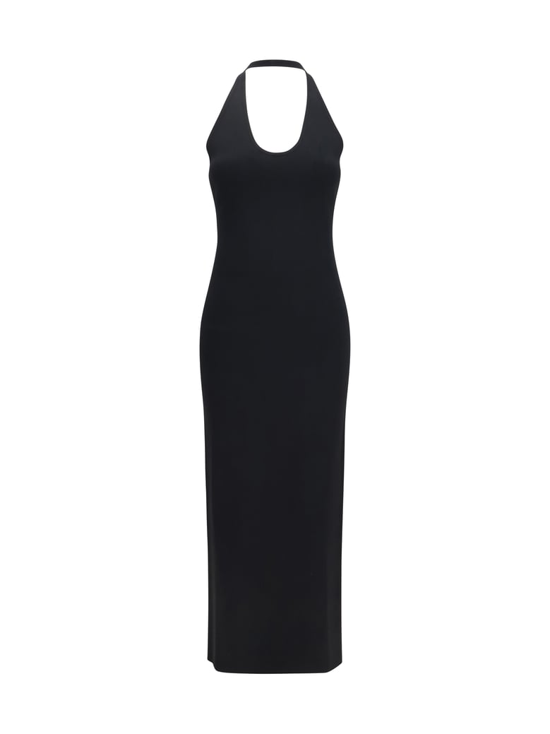 dress halter-neck knit black by Selfnex