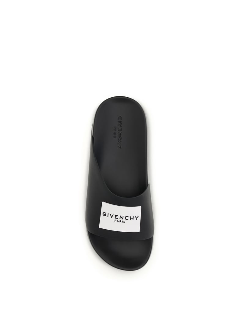 rubber slippers label slide black by Selfnex