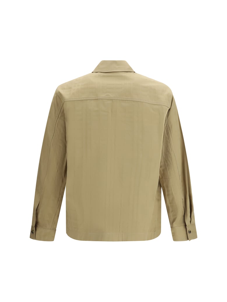 shirt jacket check cotton sandstorm beige by Selfnex