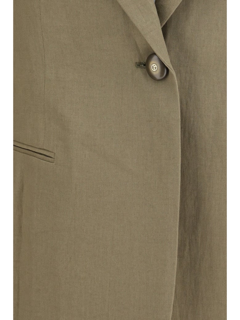 single-breasted linen jacket by Selfnex