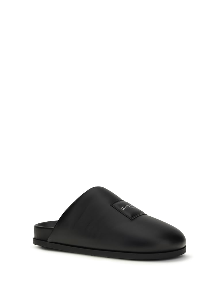 leather mules black by Selfnex