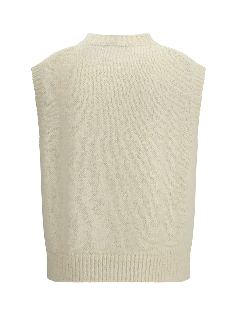 cotton vest white by Selfnex