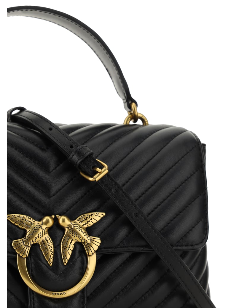 handbag love lady calfskin black/antique gold by Selfnex