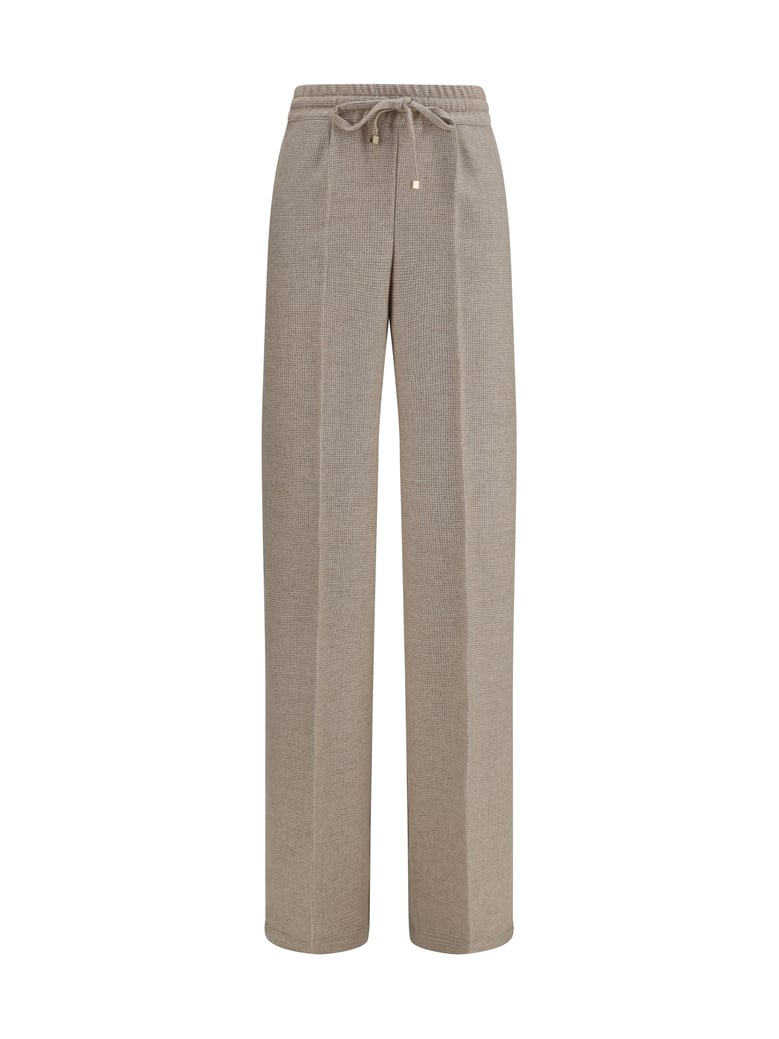 cashmere drawstring pants taupe by Selfnex