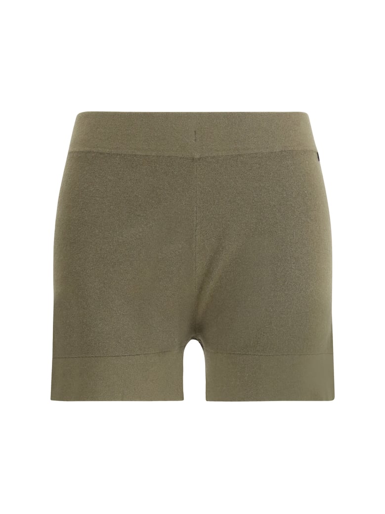 rib-knit shorts n°450 bummy army by Selfnex